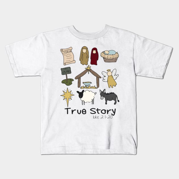 TRUE STORY Kids T-Shirt by MZeeDesigns